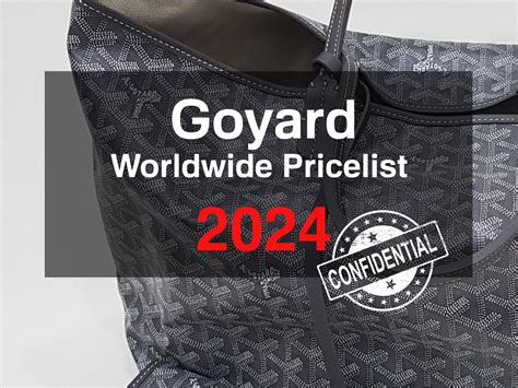 goyard prices 2024 usa|Goyard tote price predictions.